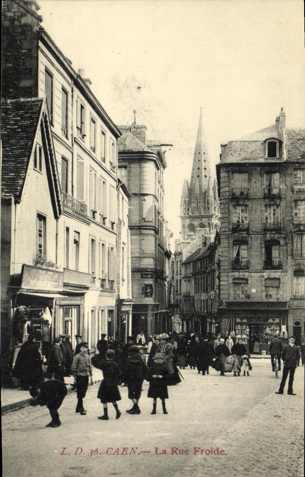 CPA Caen La Rue Froide Enfants