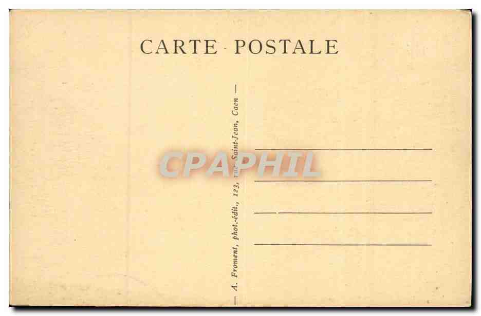 CAEN — Rue Saint-Pierre — A. Froment, phot.-édit., 123, rue Saint-Jean, Caen — Verso