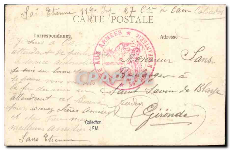 Caen - Rue de Vaucelles — tramway et passage piéton — éditeur A.D. n°20 — Verso