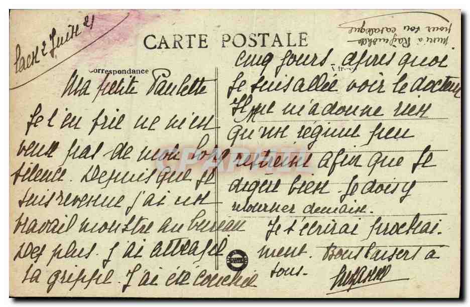 CPA Caen Rue et Eglise Saint Pierre — Rückseite