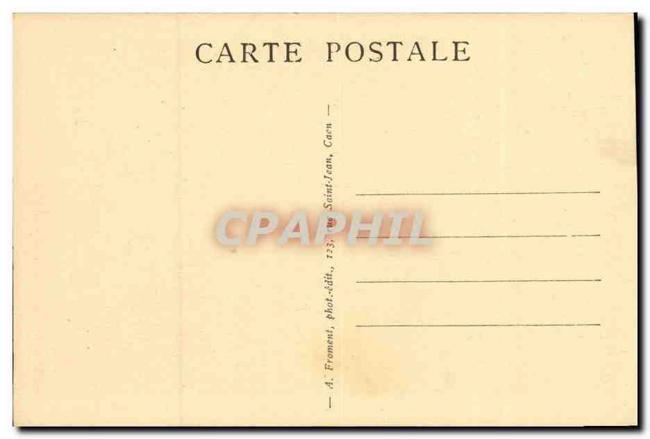CPA Caen Rue Montoir Poissonnerie — Verso