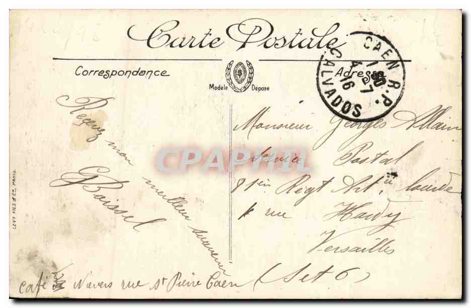 CPA Caen La Rue Saint Sauveur — Verso
