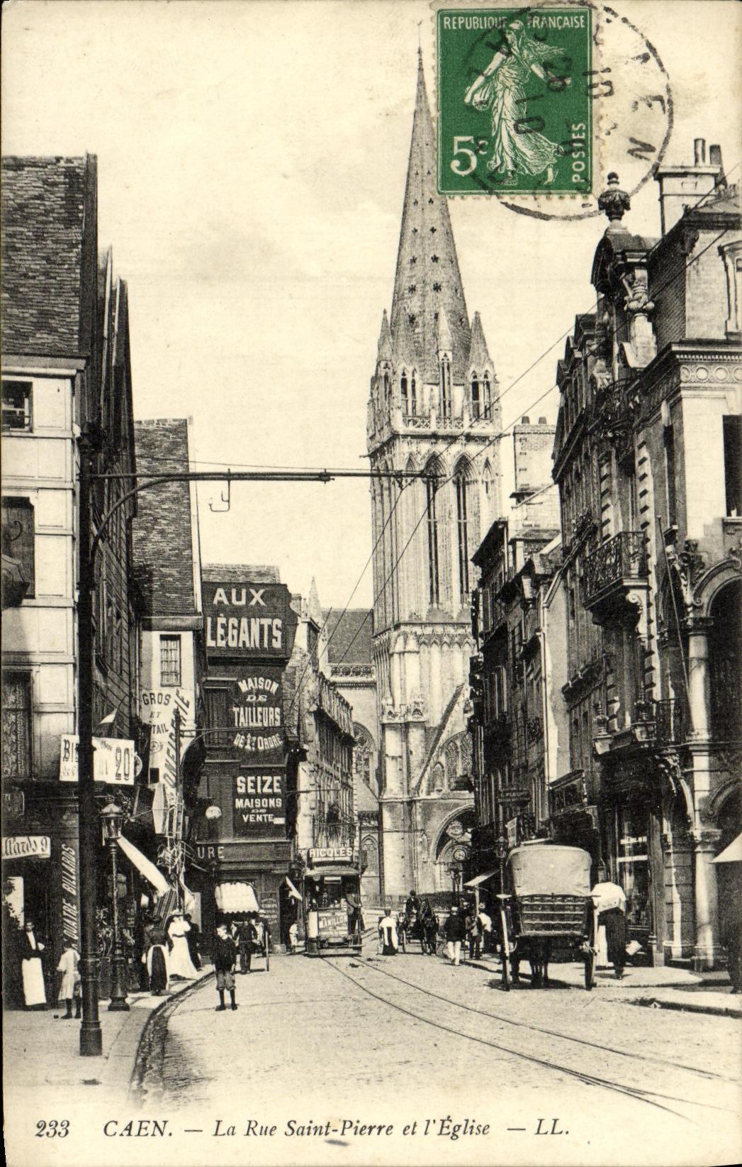 CPA Caen La Rue Saint Pierre et l Eglise