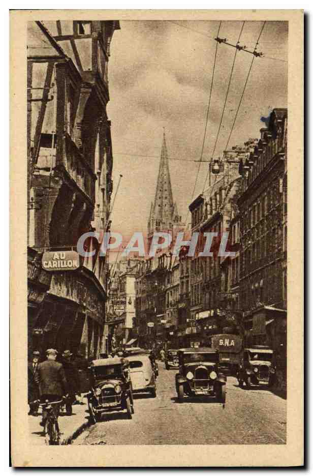 Vue de la rue du Carillon à Caen — éditeur 'AU CARILLON' — n°4