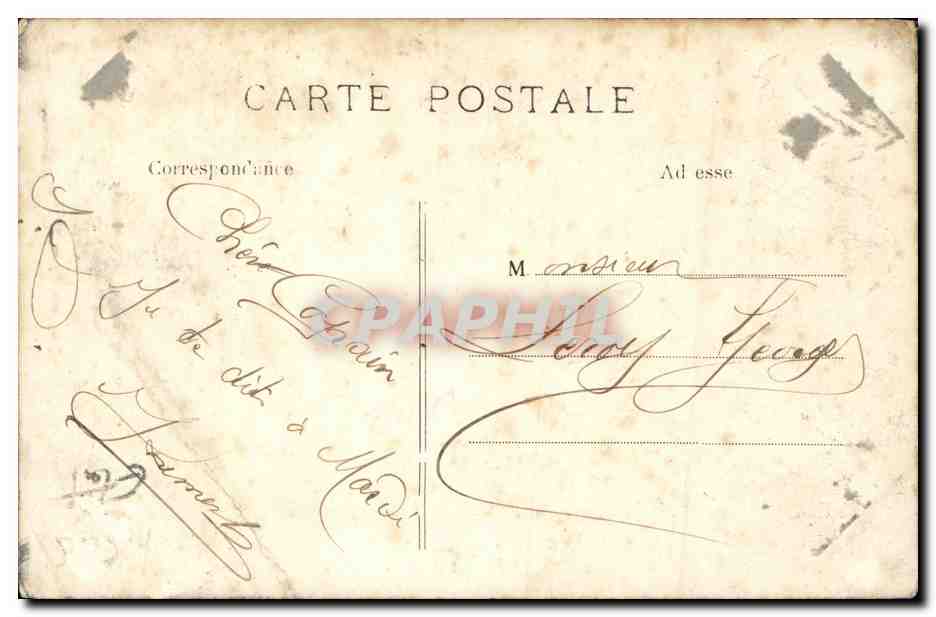 CPA Caen La rue St Jean pres de la rue de l Engannerie — Verso