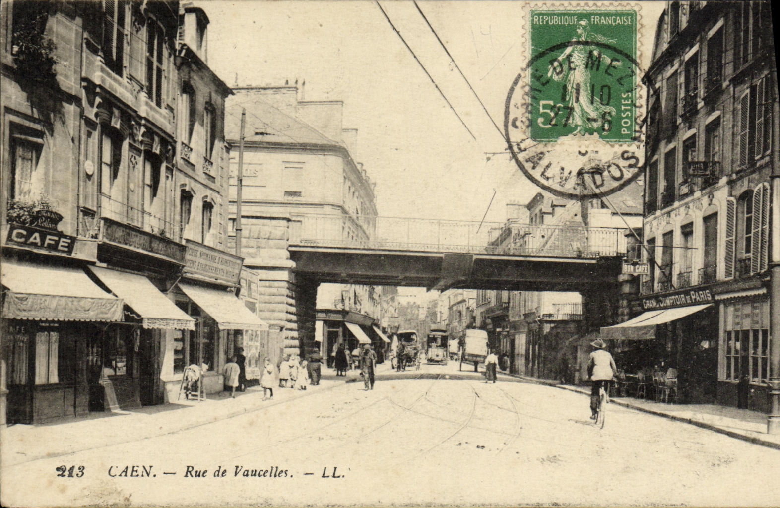 CPA Caen Rue de Vaucelles