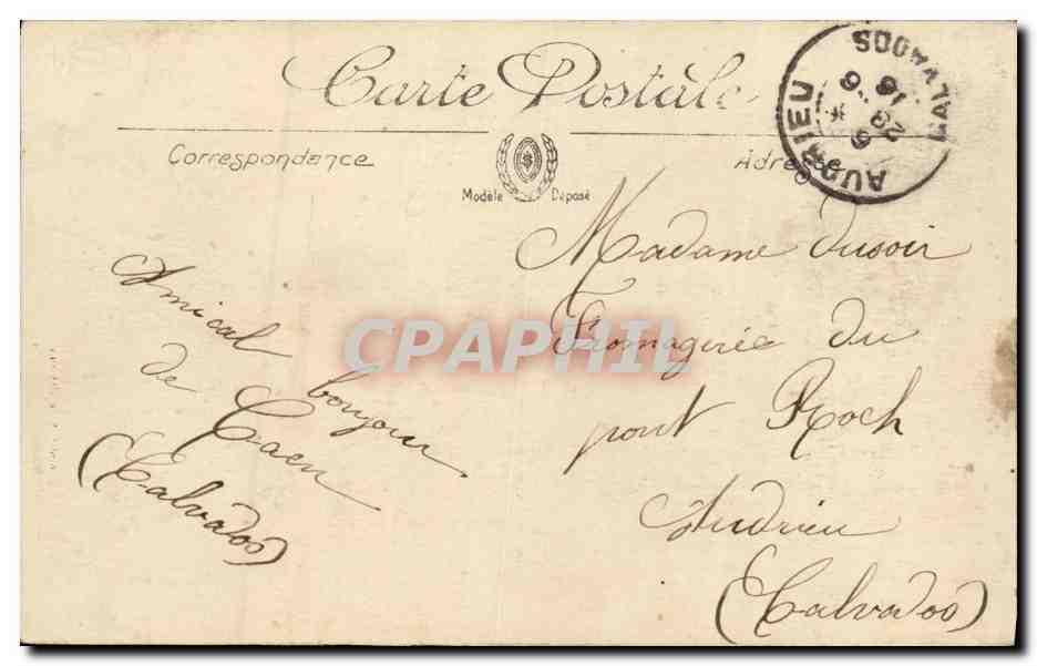 CPA Caen Rue de Vaucelles — Rückseite