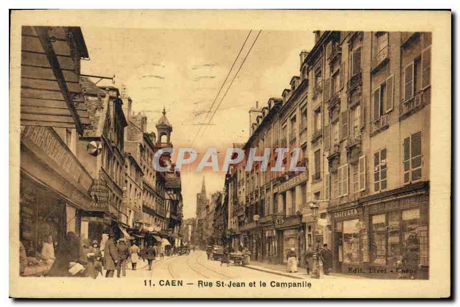 CAEN — Rue St-Jean et la Campanile — Edit. Livet - Caen, n°11