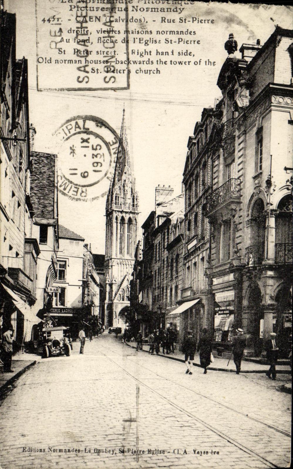 CPA Caen La Rue Saint Pierre Cahcet Daguin 