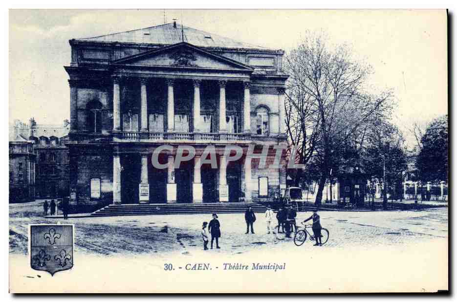 CPA Caen Le Theatre Municipal Enfants Velo Cycle