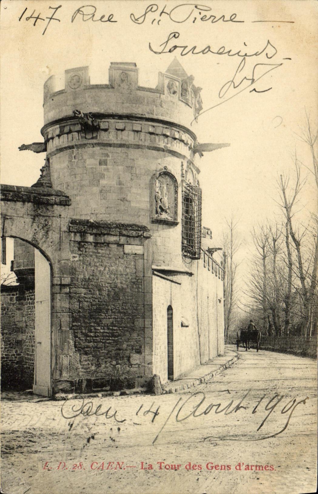 CPA Caen La Tour des Gens D Armes