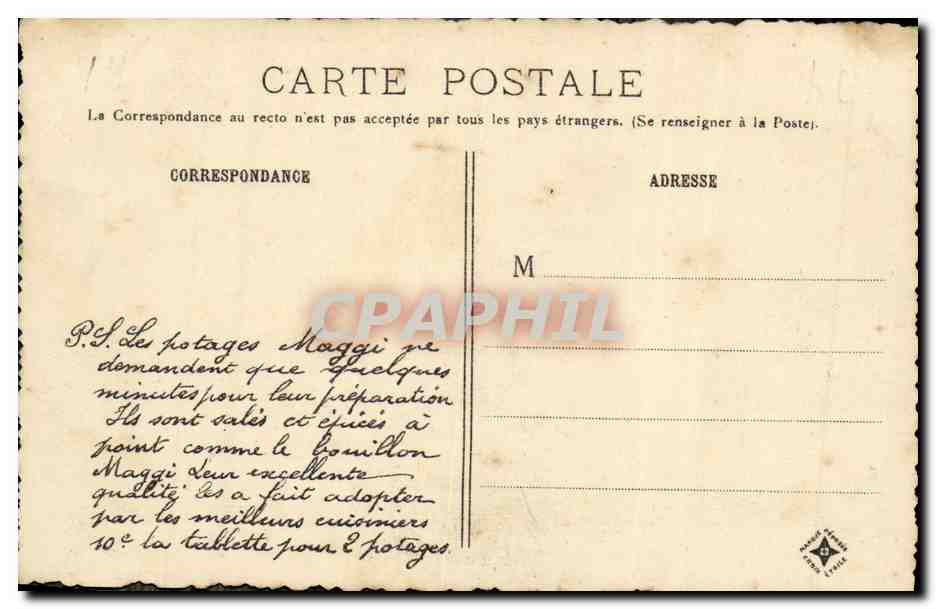 CPA Caen La Tour des Gens D Armes a Caen Publicite Maggi — Rückseite