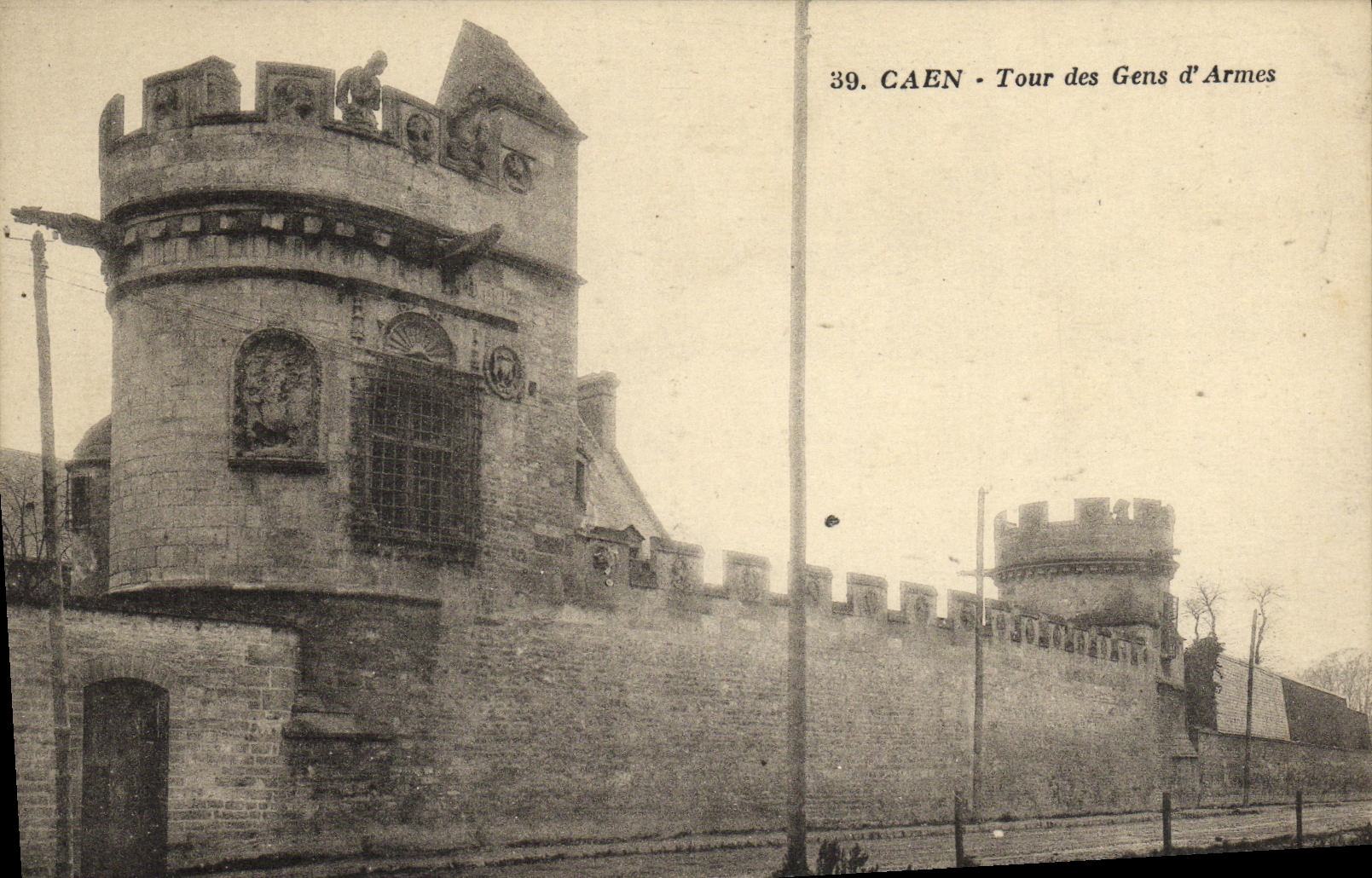 CAEN - Tour des Gens d'Armes — éditeur MABON-DOCQUET, CAEN, n°39