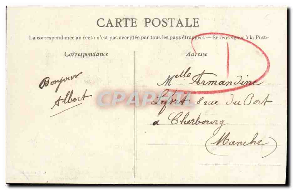 CPA Caen Tour Leroy — Verso