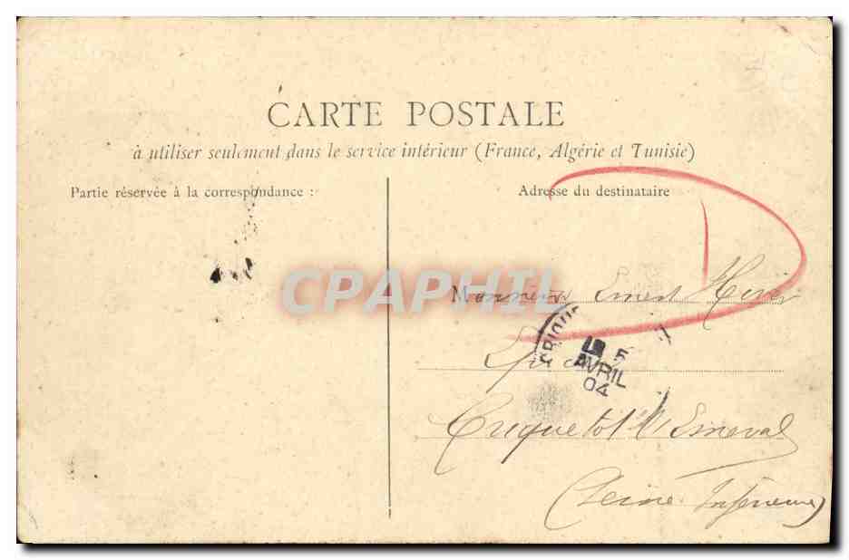 CPA Caen Les Halles et la Tour Le Roy — Rückseite