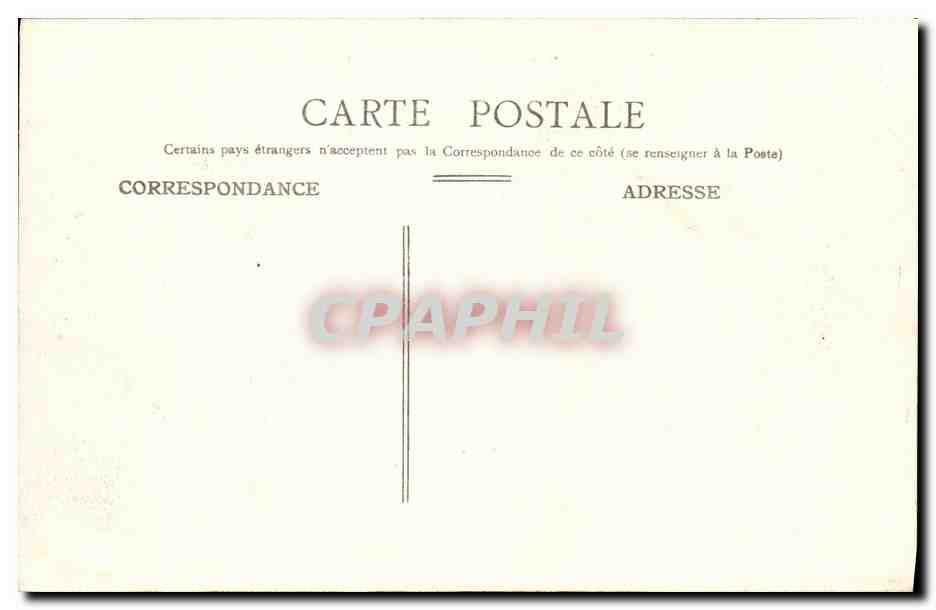 CPA Caen Les Halles et la Tour Guillaume — Verso