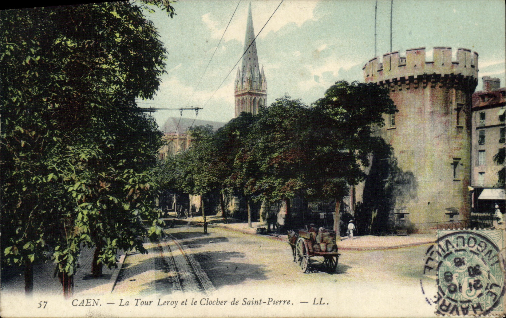 CPA Caen La Tour Leroy et Clocber de Saint Pierre