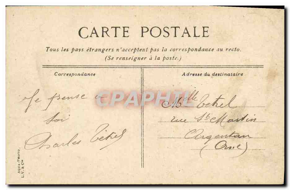 CPA Caen Le Tour Leroy — Rückseite