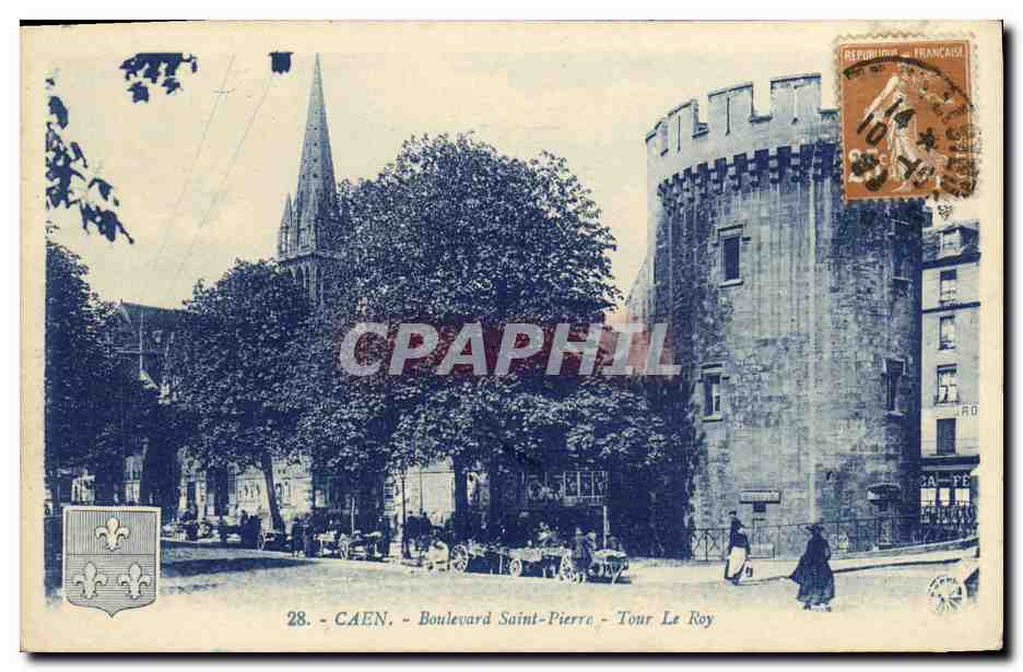 CPA Caen Boulevard Saint Pierre Le Tour Roy Marche