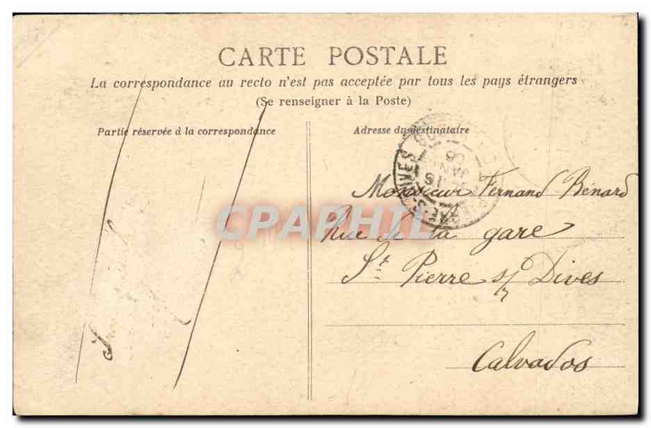 CPA Caen Le Palais de l Universite — Verso