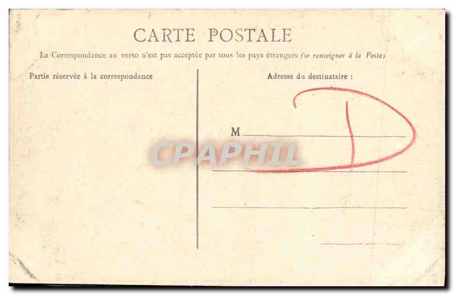 CPA Caen Les Facultes — Rückseite