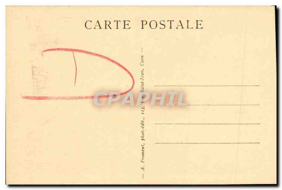 CPA Caen La Faculte — Verso