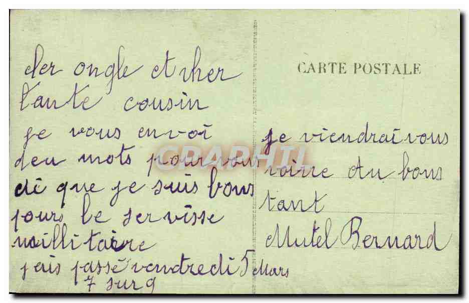 CPA Caen Les Facultes — Verso