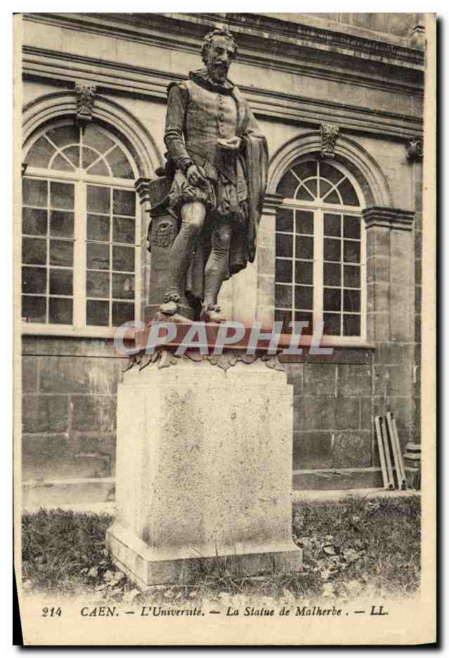 CPA Caen L Universite La Statue de Malherbe