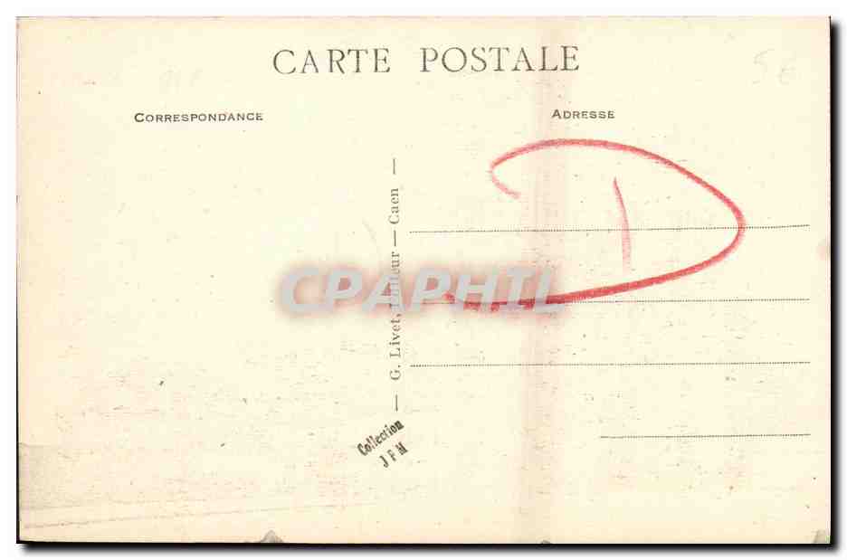 CPA Caen Vieilles Maisons de la Rue St Pierre Jacqueline Automobile — Verso