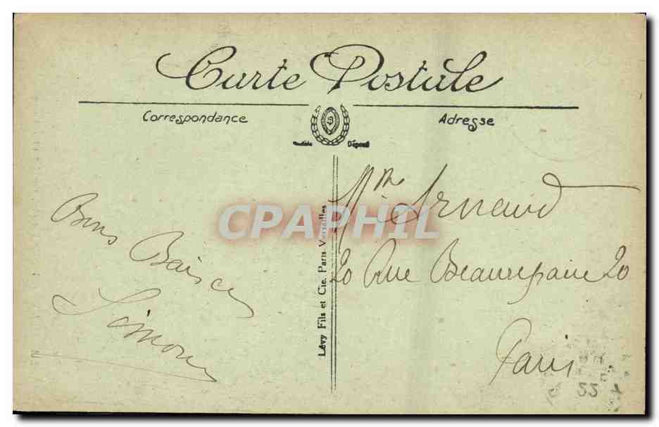 CPA Caen Vieilles Maisons Rue Saint Pierre Au Pacha Destine ainee Gramophone  — Verso