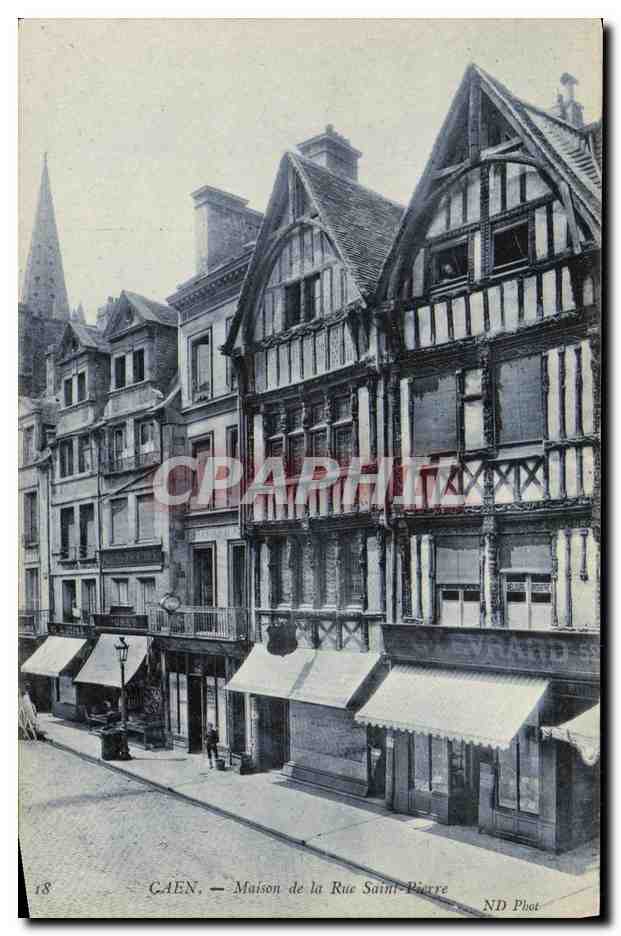 CPA Caen Maison de la Rue St Pierre Levrard