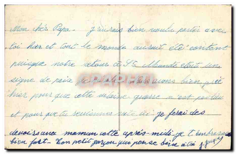 CPA Caen Vieilles Maison Rue St Pierre — Verso