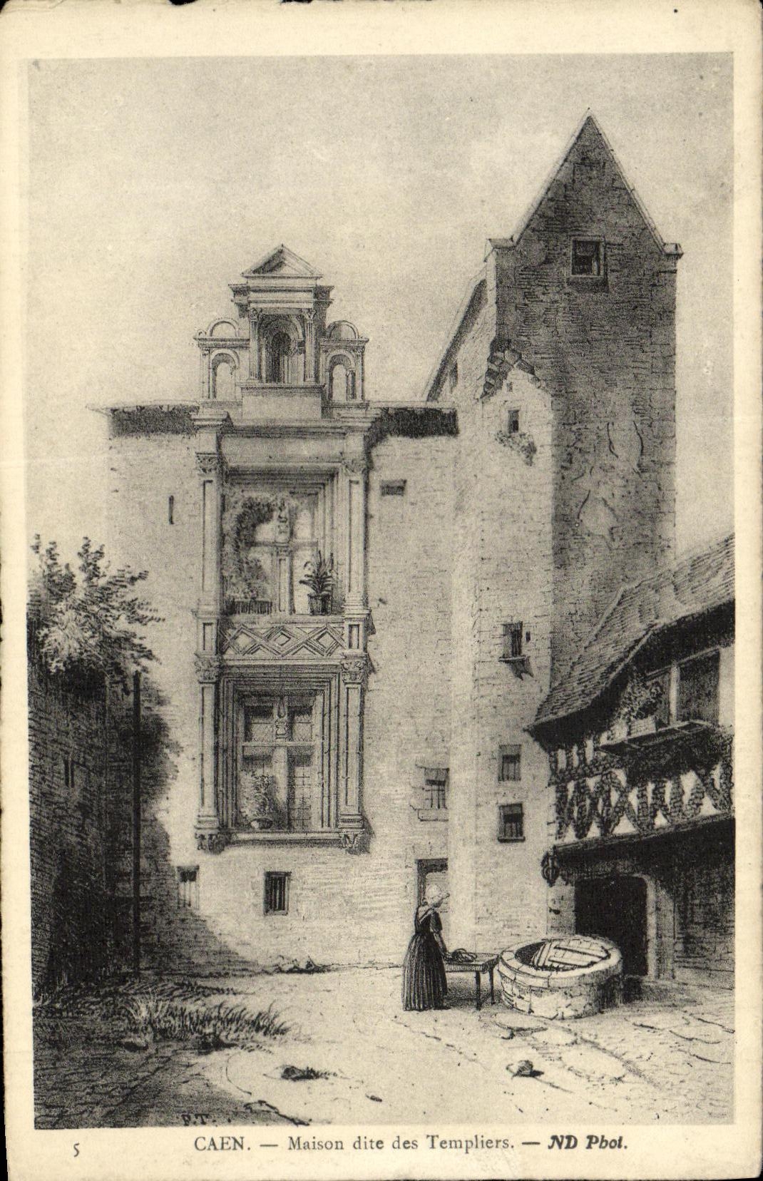 CPA Caen Maison dite des Templiers