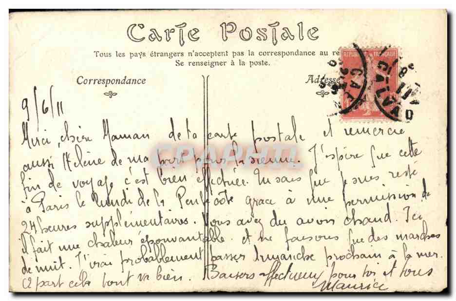 CPA Caen Maison dite des Templiers — Verso