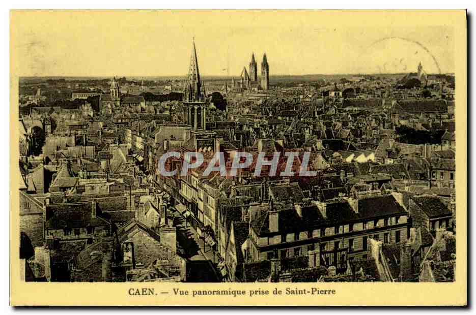 Caen — Vue panoramique prise de Saint-Pierre — CPAPHIL