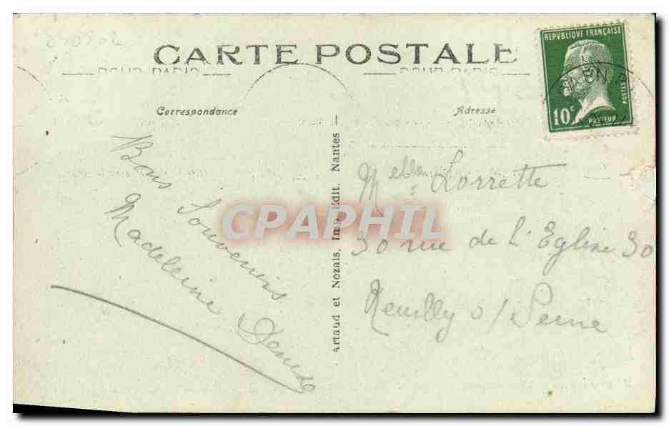 CPA Caen Ville Situee au Confluent de l Orne et de l Odon et Surnommee l Athenes Normande Panorama — Verso