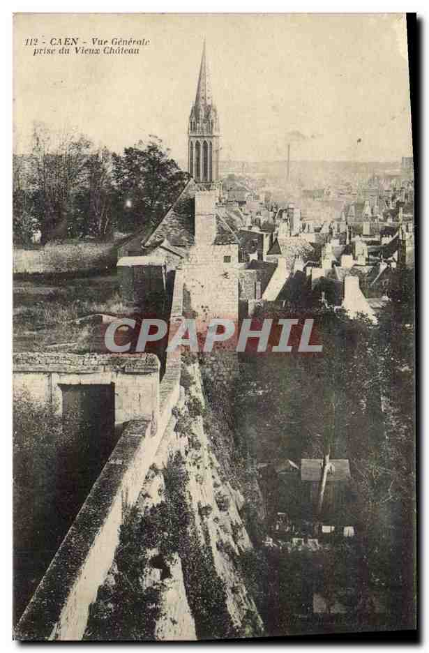 CPA Caen Vue Generale Prise du Vieux Chateau