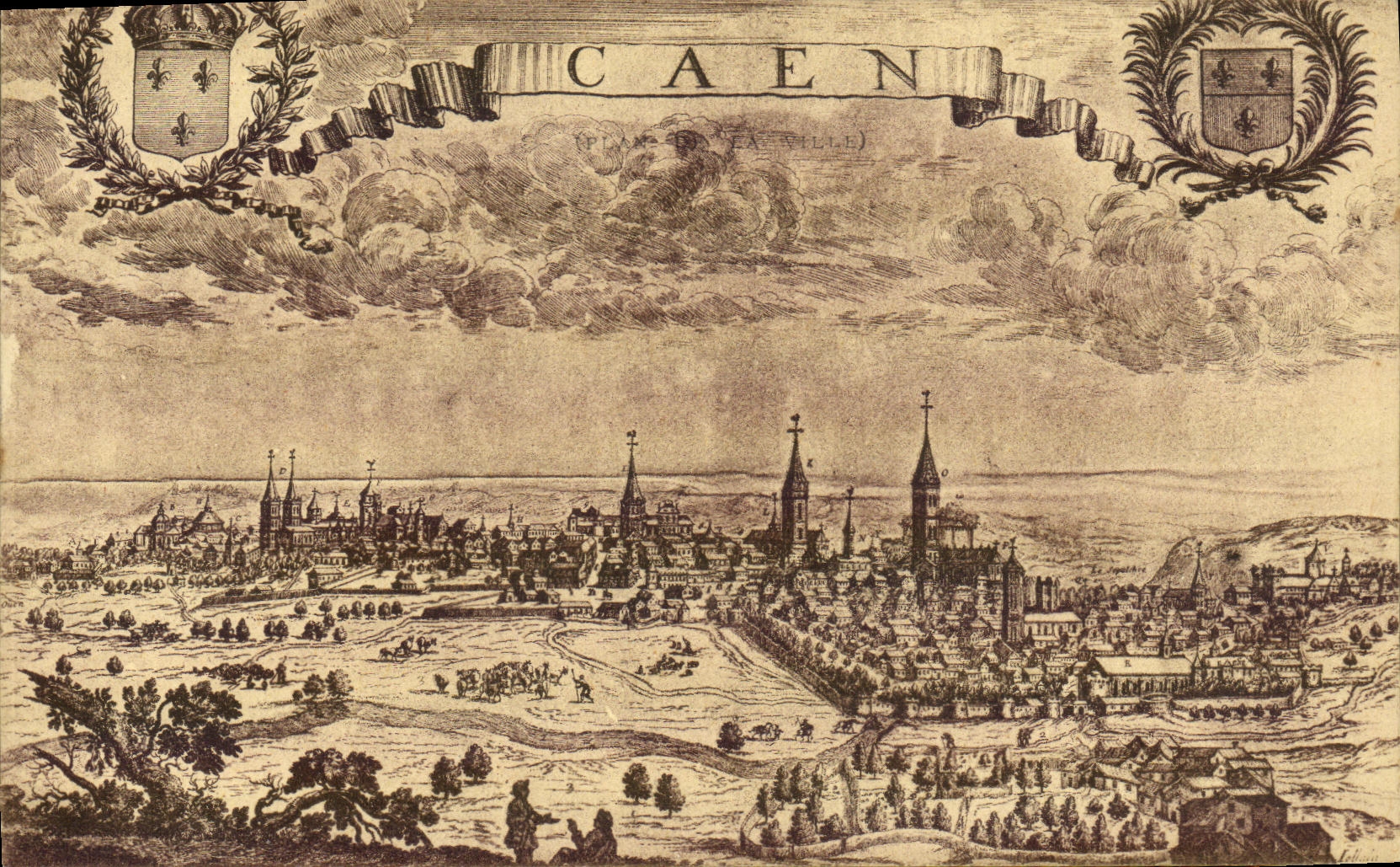CPA Caen Pla de la ville 