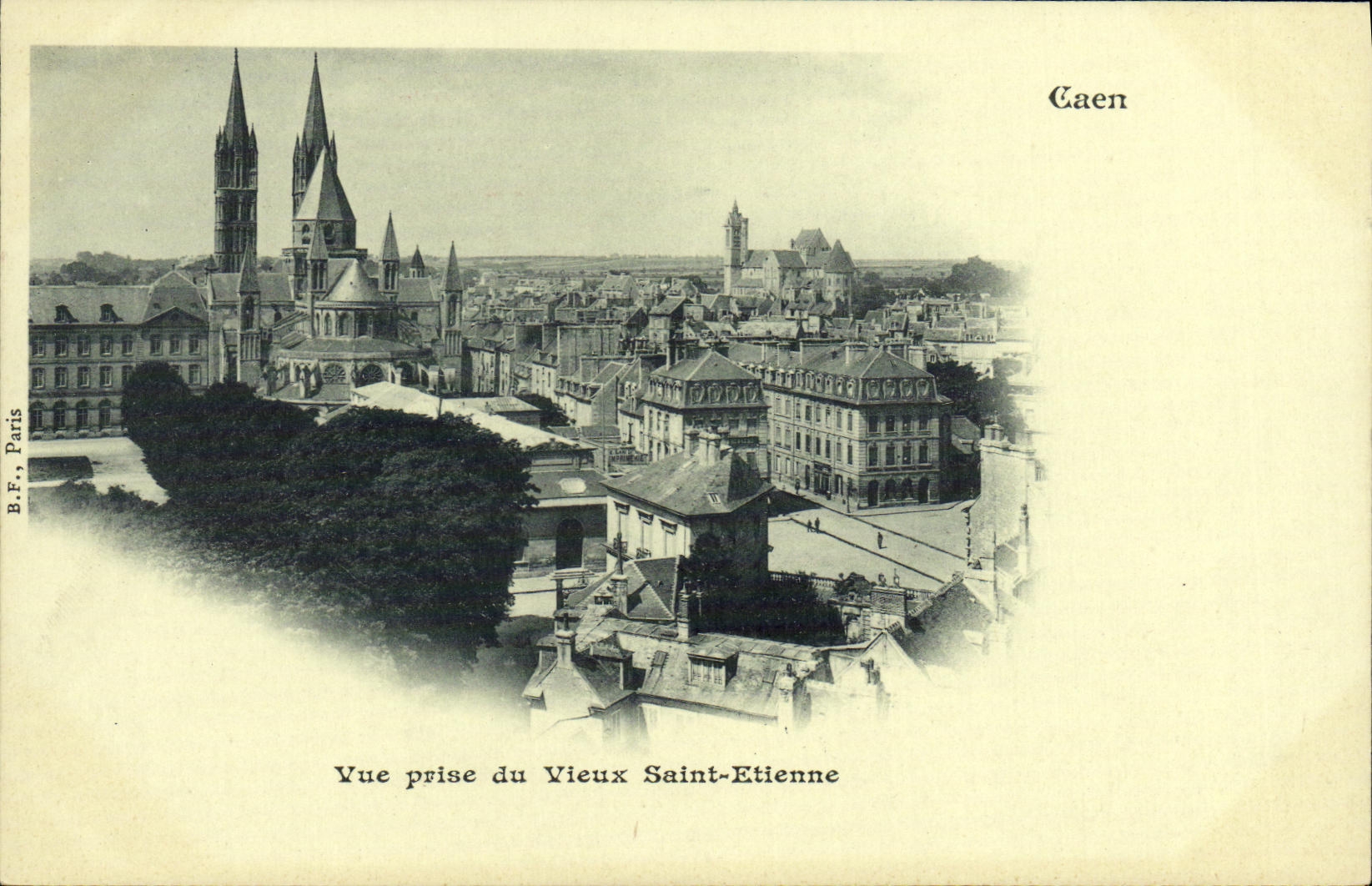 CPA Caen Vue Prise du Vieux Saint Etienne