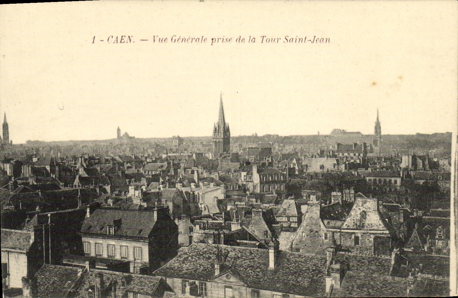 CPA Caen Vue Generale Prise de la Tour Saint Jean