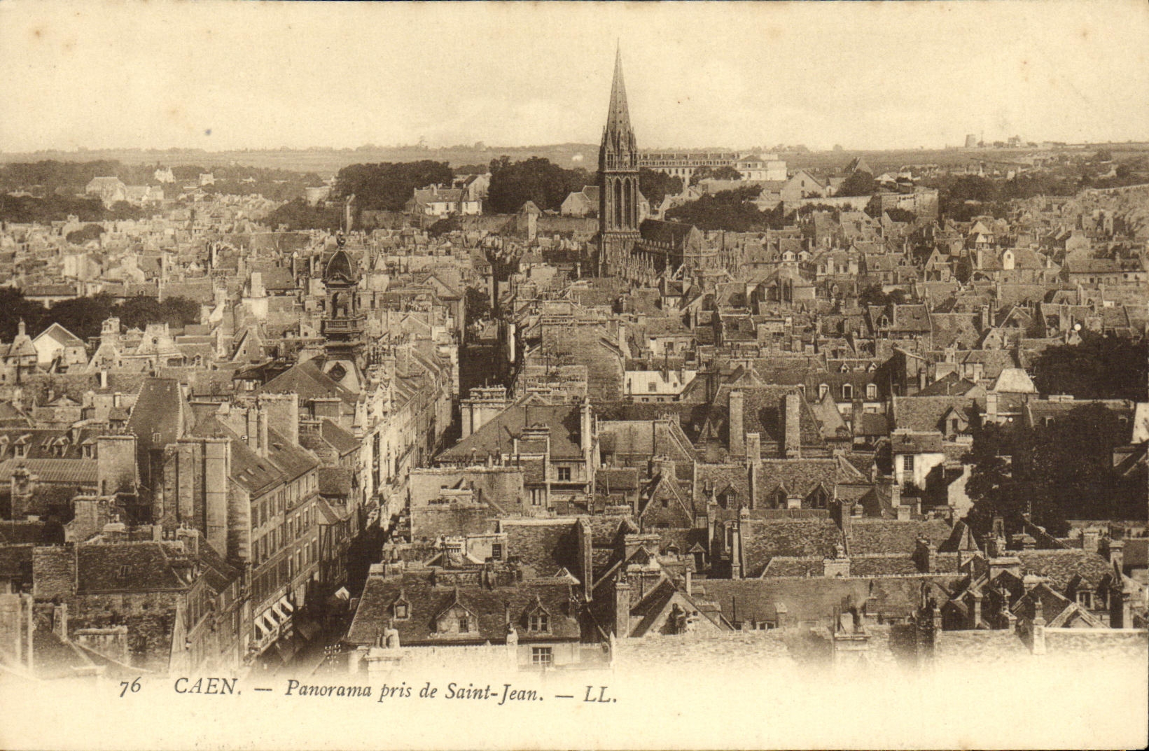 CPA Caen Panorama Pris de Saint Jean