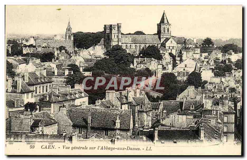 CPA Caen Vue Generale sur l Abbaye aux Dames