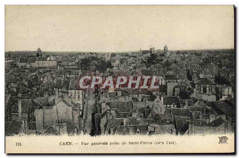CPA Caen Vue Generale Prise des Saint Pierre