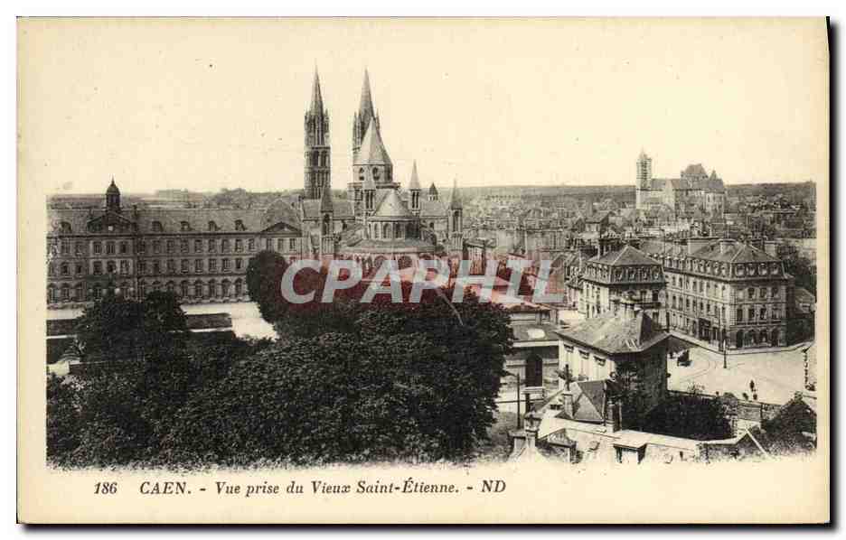 CPA Caen Vue Prise du Vieux Saint Etienne