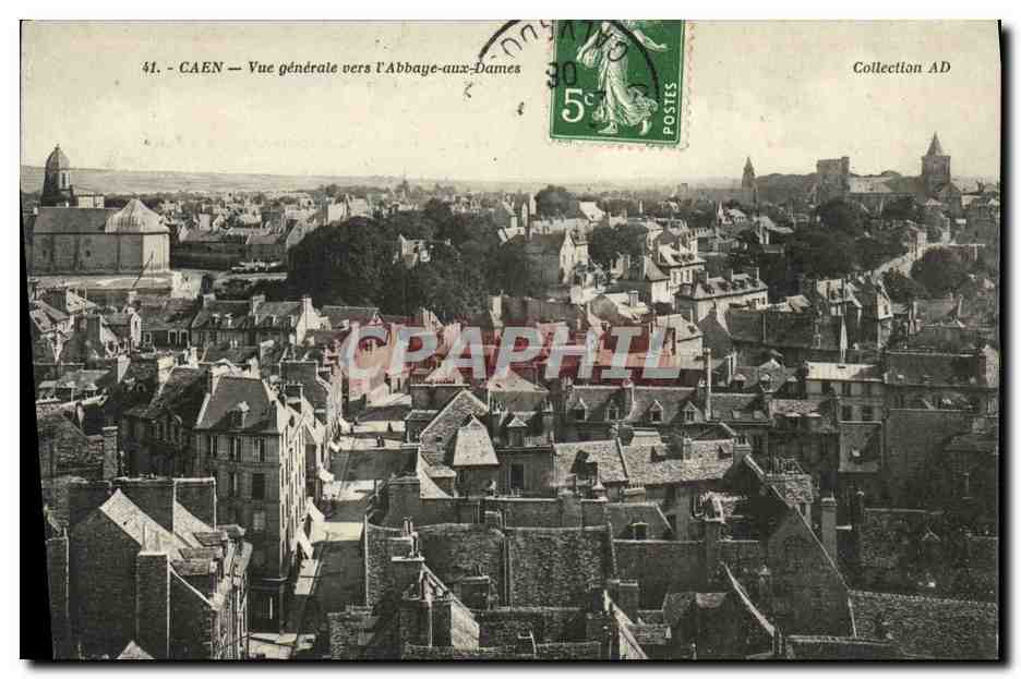 CPA Caen Vue Generale vers l Abbaye aux Dames