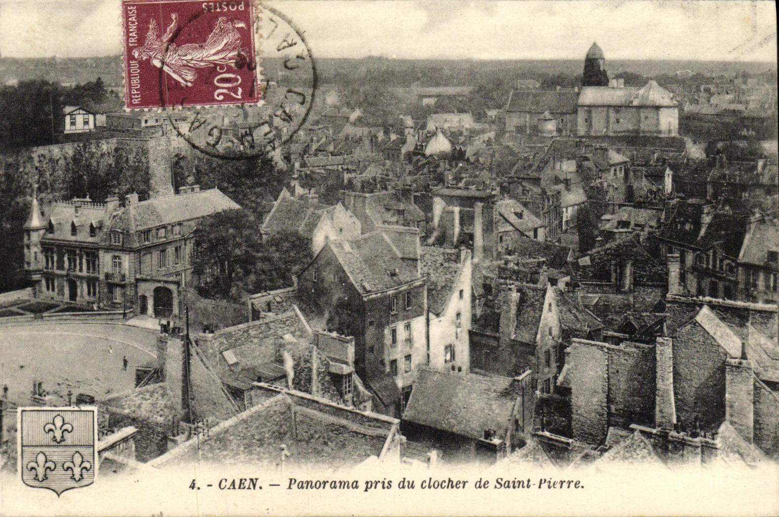 CPA Caen Panorama Pris du Clocher de Saint Pierre