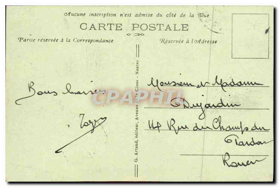 CPA Caen Panorama Pris du Clocher de Saint Pierre — Verso