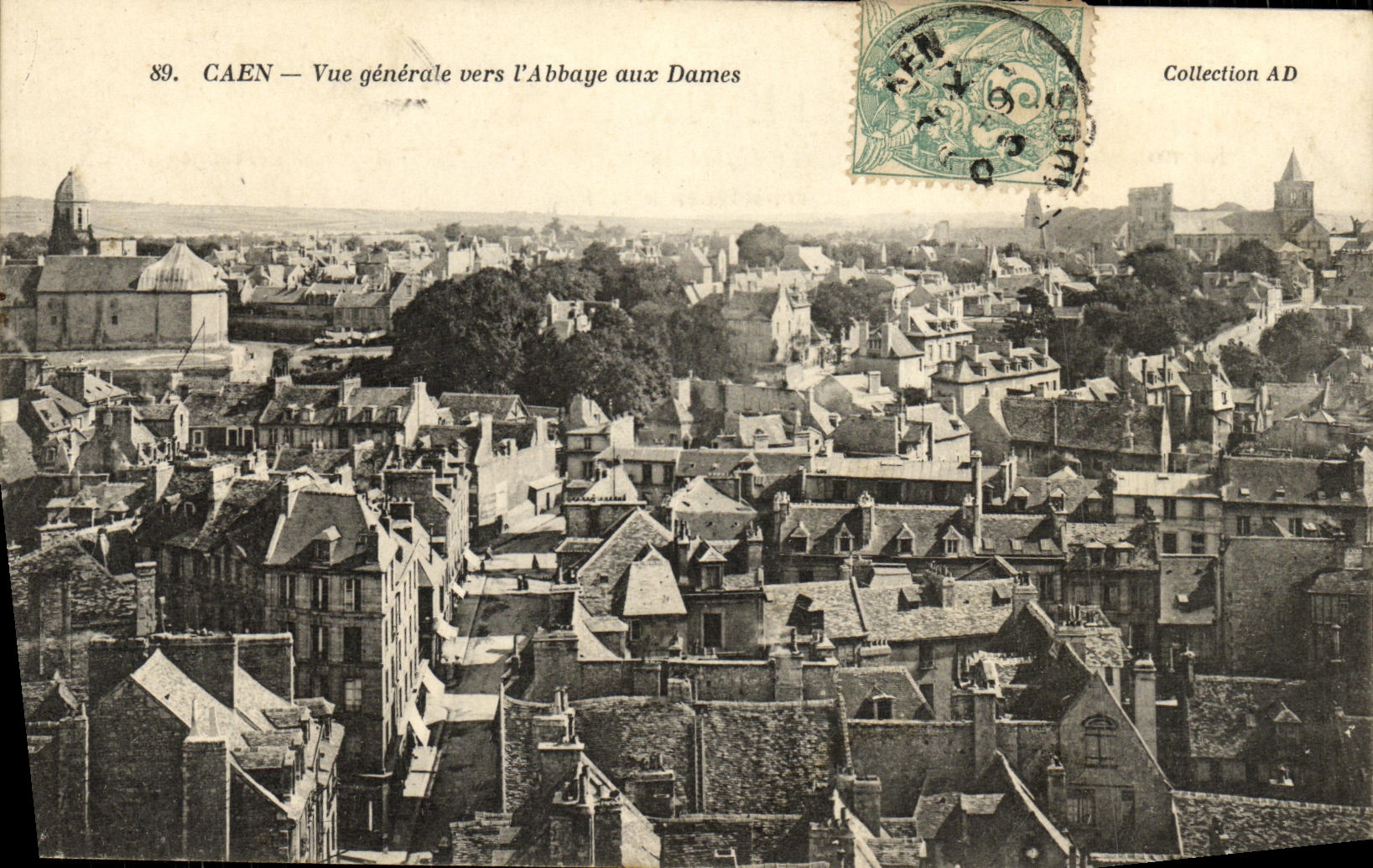 CPA Caen Vue Generale vers l Abbaye aux Dames