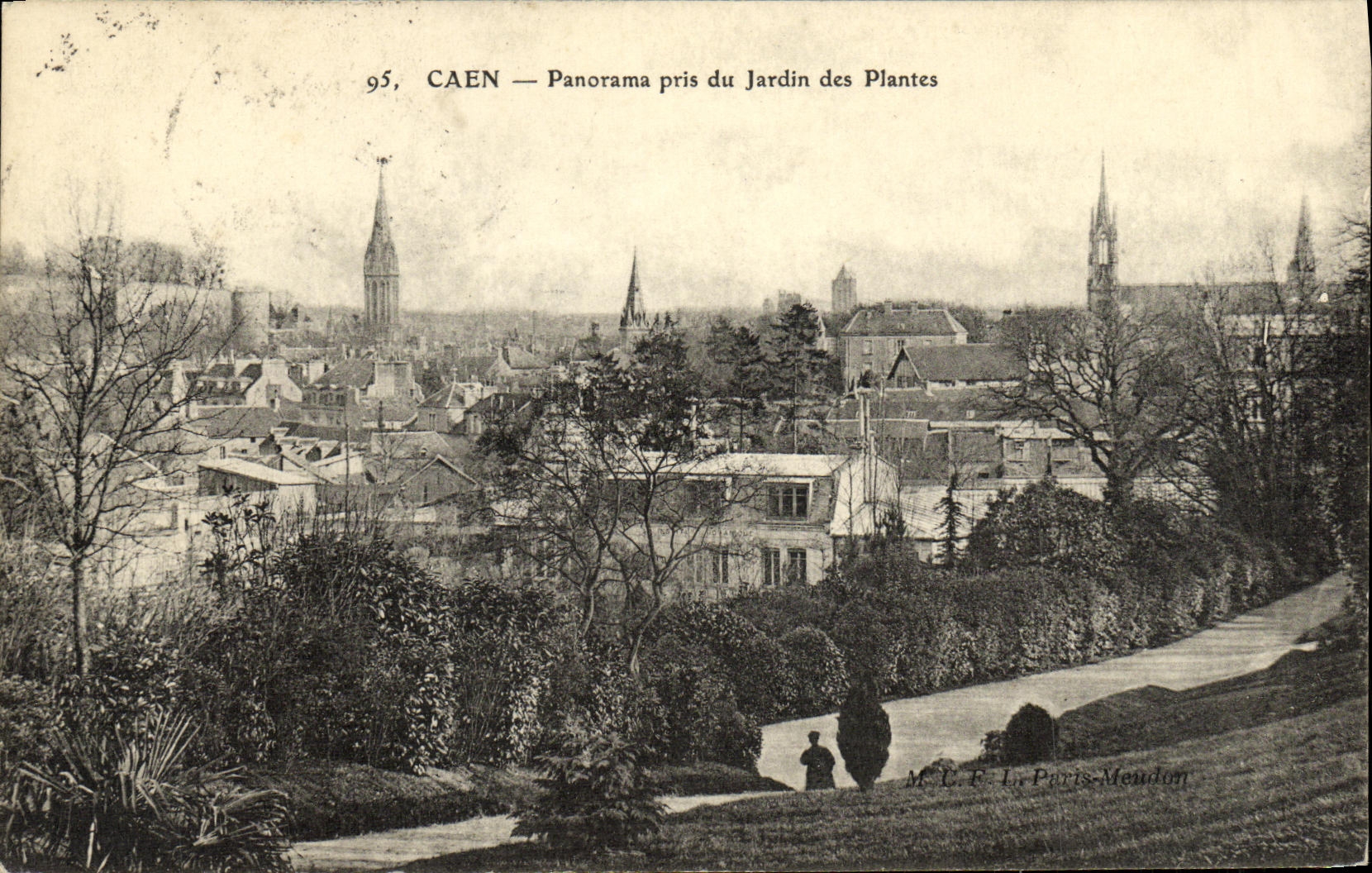 CAEN — Panorama pris du Jardin des Plantes — M. L. F. L., Paris-Mendon