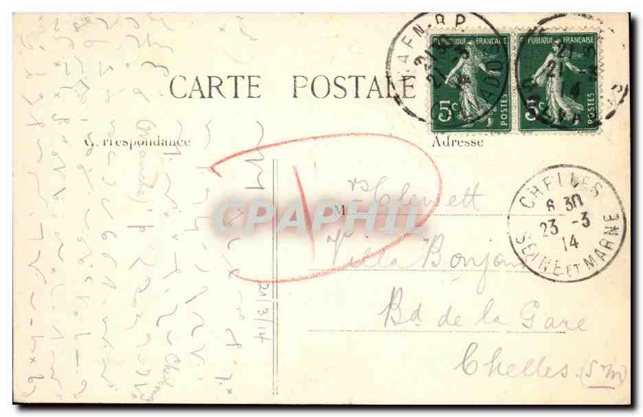 CAEN — Panorama pris du Jardin des Plantes — M. L. F. L., Paris-Mendon — Rückseite